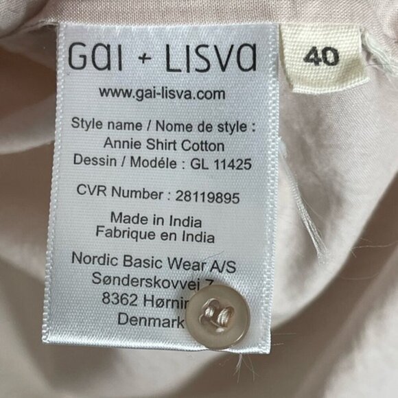 Gai + Lisva Annie shirt Pink Oversized Tunic Organic Cotton Lagenlook Size 40 - Picture 8 of 12